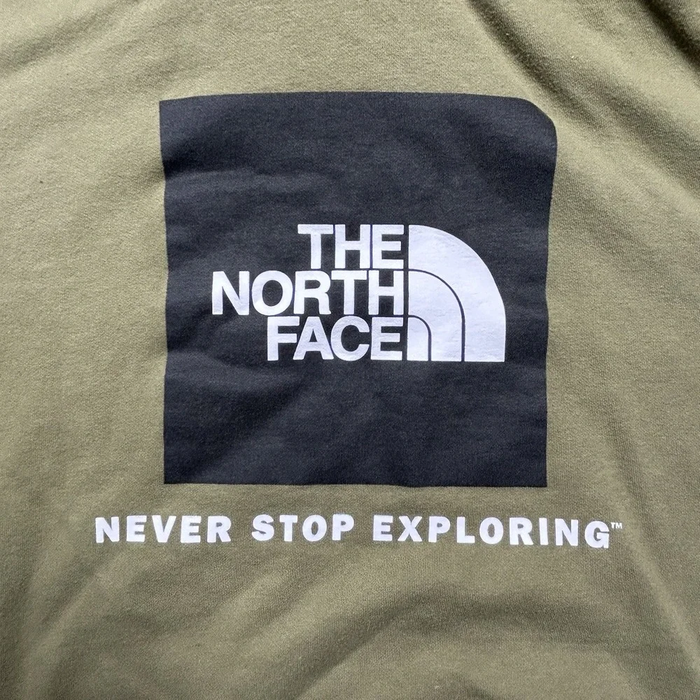 The North Face Hoodie Men's XL Army Green Pullover Box NSE Grunge Outdoor EUC